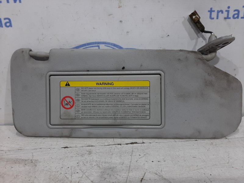 Козырек солнцезащитный правый Toyota Avensis 2003-2009 T25 2.0 diesel 7431005161B1 Б/У