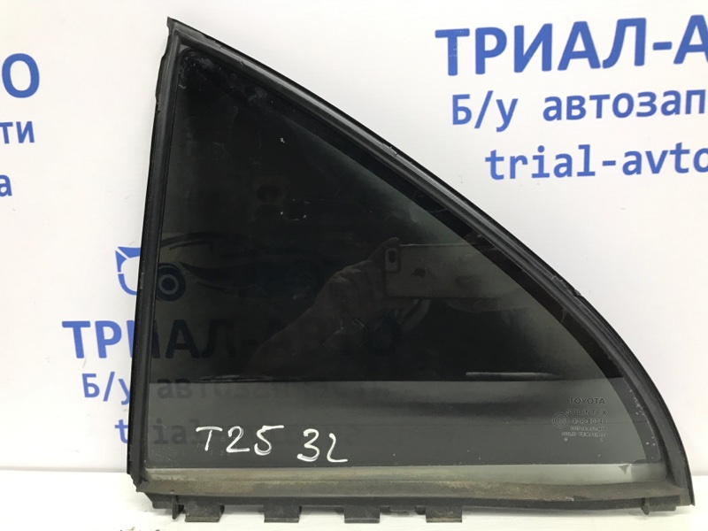 Стекло двери задней левой (форточка) Toyota Avensis 2003-2009 T25 1.8 бензин 1ZZFE 68124-05050 Б/У