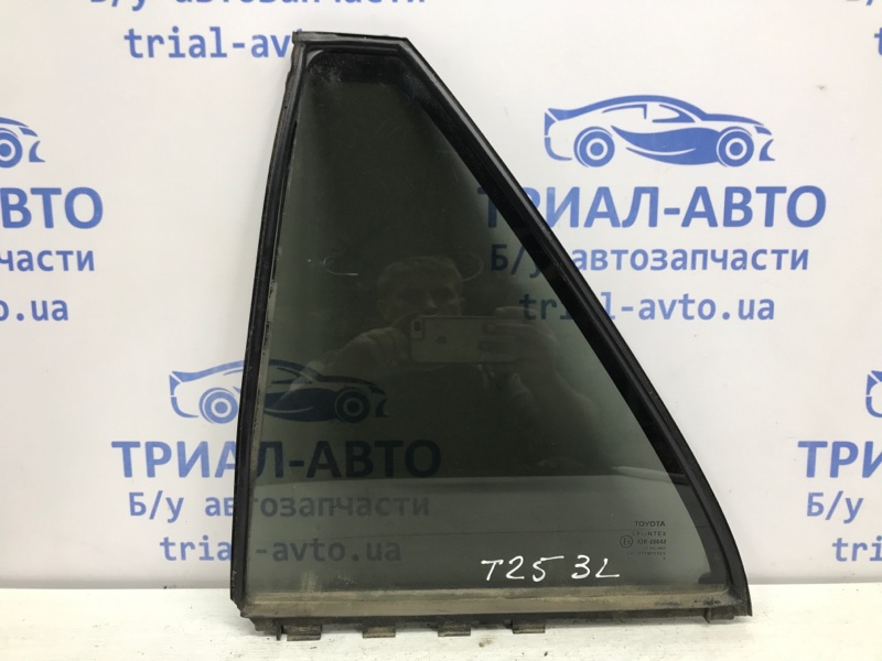 Стекло двери задней левой (форточка) Toyota Avensis 2003-2009 T25 1.8 бензин 1ZZFE 6812405070 Б/У