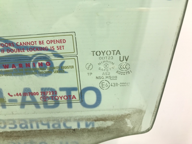 Стекло двери переднее левое Toyota Prado J120 3.0 Diesel 1KDFTV