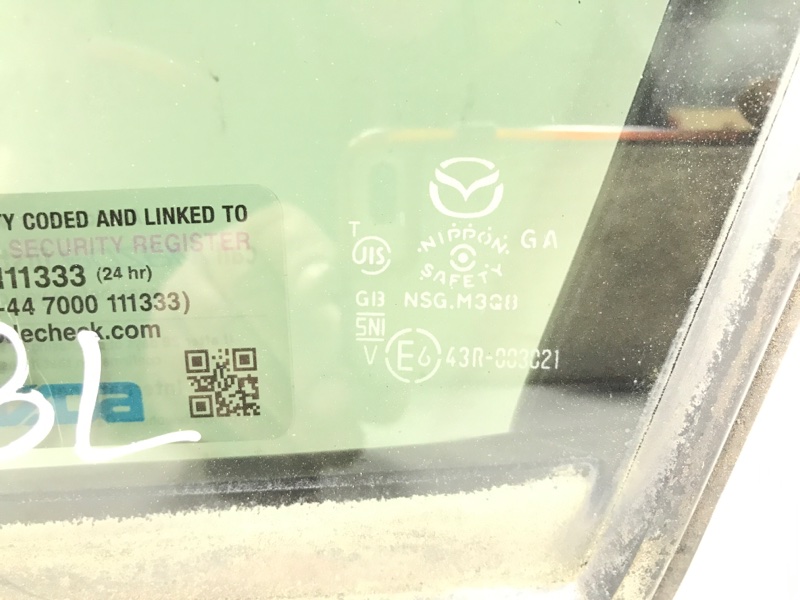 Стекло двери задней левой (форточка) Mazda 6 GJ 2.2 diesel Стекло двери задней левой (форточка) Mazda 6 GJ 2.2 diesel