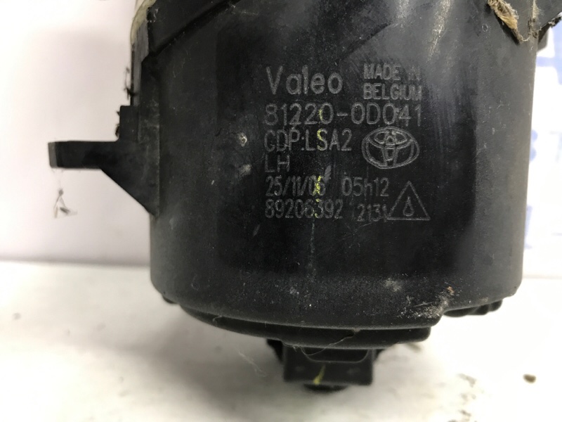 Фара противотуманная левая RAV 4 2005-2012 A30 2.0 бензин 1AZFE Фара противотуманная левая RAV 4 2005-2012 A30 2.0 бензин 1AZFE