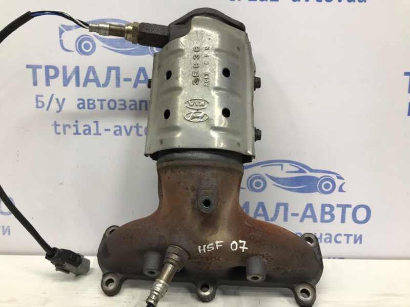 Коллектор выпускной Hyundai Santa fe 2005-2012 CM 2.7 бензин G6EA 28510-3E810 Б/У