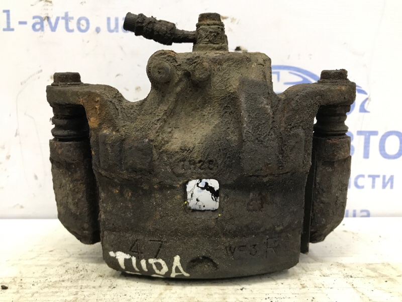 Суппорт передний правый Nissan Tiida 2004-2014 C11 1.6 Бензин HR16 41001EM10A Б/У