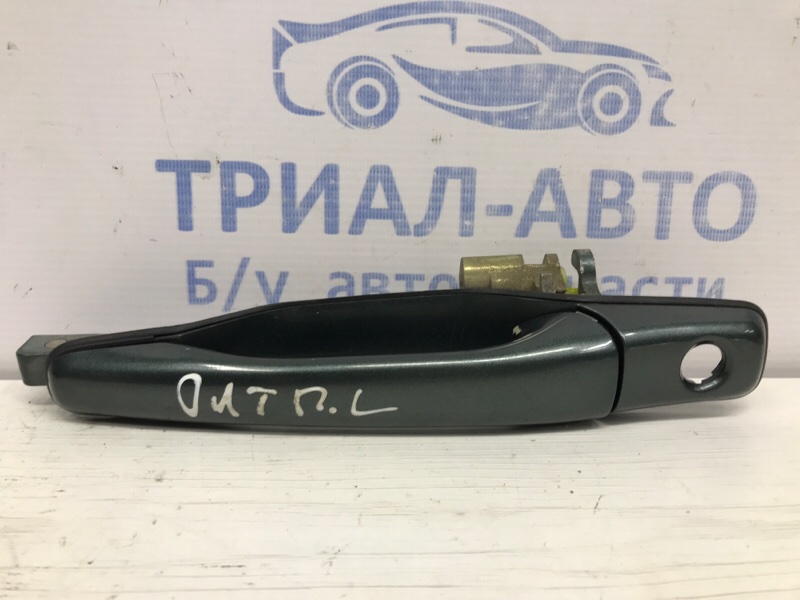 Ручка двери внешняя передняя левая Mitsubishi Outlander 2003-2007 CU 2.4 бензин 4G69 MR634480 Б/У