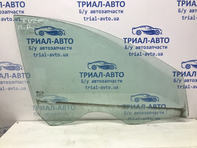 Стекло двери переднее правое Chevrolet Cruze 2009-2016 J300 1.8 F18D4 96845795 Б/У