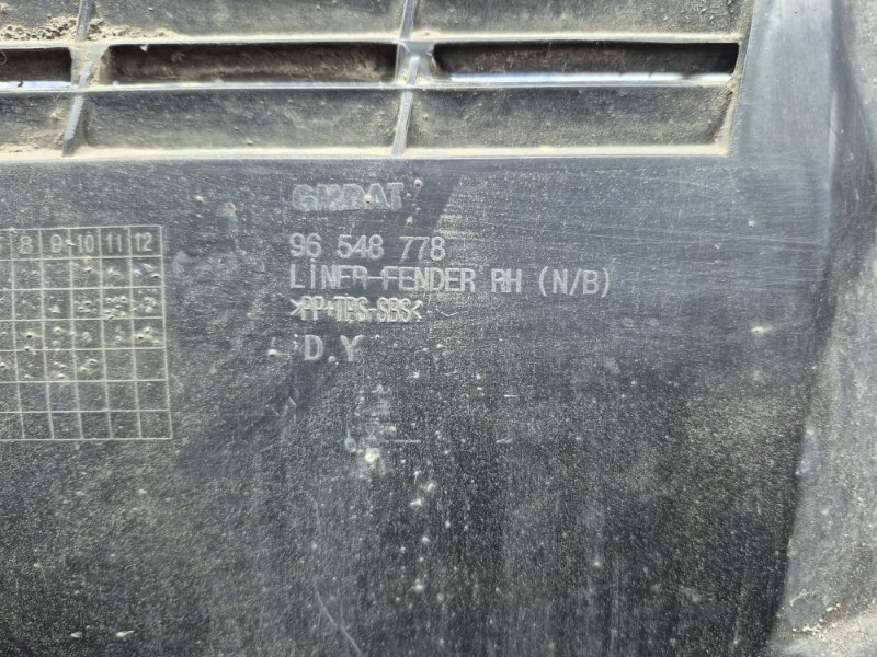 Подкрылок передний правый Lacetti 2004-2013 j200 1.8 бензин F18D3