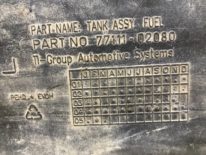 Бак топливный пластик Avensis 2003-2009 T25 1.8 бензин 1ZZFE