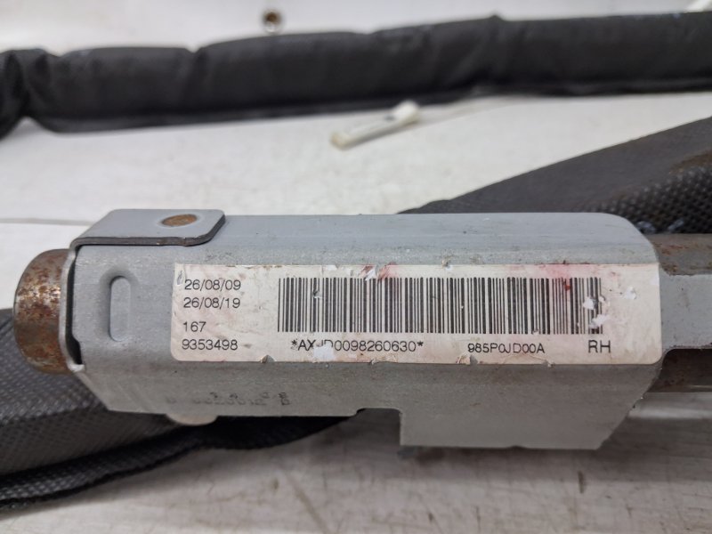 Airbag потолка(шторка) правый Qashqai 2006-2013 J10 2.0 Бензин MR20DE Airbag потолка(шторка) правый Qashqai 2006-2013 J10 2.0 Бензин MR20DE