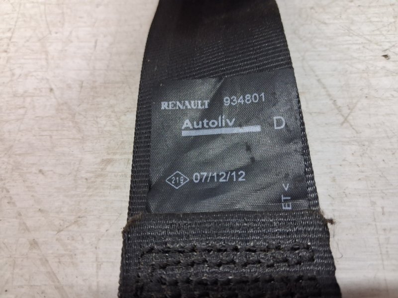 Ремень безопасности передний правый Duster 2010-2017 HS 1.5 Diesel K9K Ремень безопасности передний правый Duster 2010-2017 HS 1.5 Diesel K9K