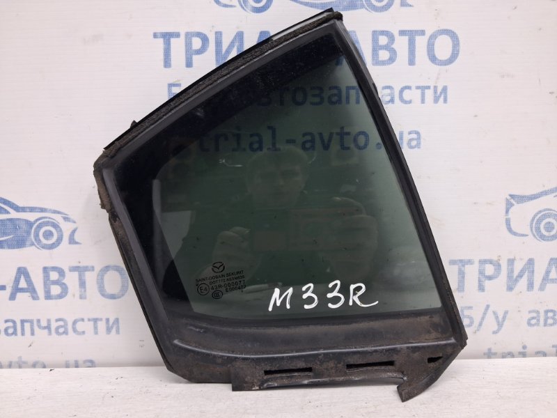 Стекло двери задней правой (форточка) Mazda 3 2013-2019 BM 2.2 diesel BHN972651 Б/У