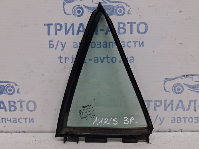 Стекло двери задней правой (форточка) Toyota Auris 2006-2012 E150 1.6 бензин 1ZRFAE 6812302170 Б/У