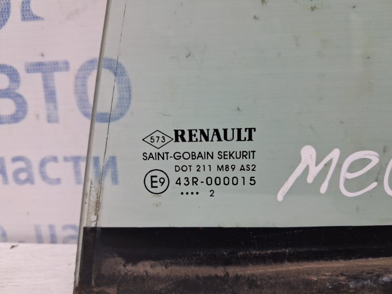 Стекло двери задней левой (форточка) Megane 2008-2016 3 1.5 Diesel K9K