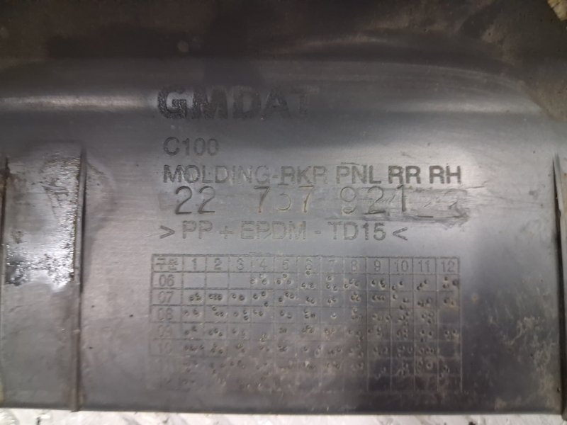 Накладка порога внешняя правая задняя Captiva 2006-2018 C140 2.2 diesel Z22D1 Накладка порога внешняя правая задняя Captiva 2006-2018 C140 2.2 diesel Z22D1