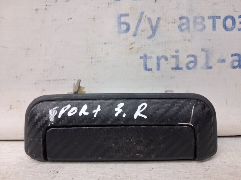 Ручка двери внешняя задняя правая Mitsubishi Pajero Sport 1996-2008 K9 3.0 бензин 6G72 MR371044 Б/У