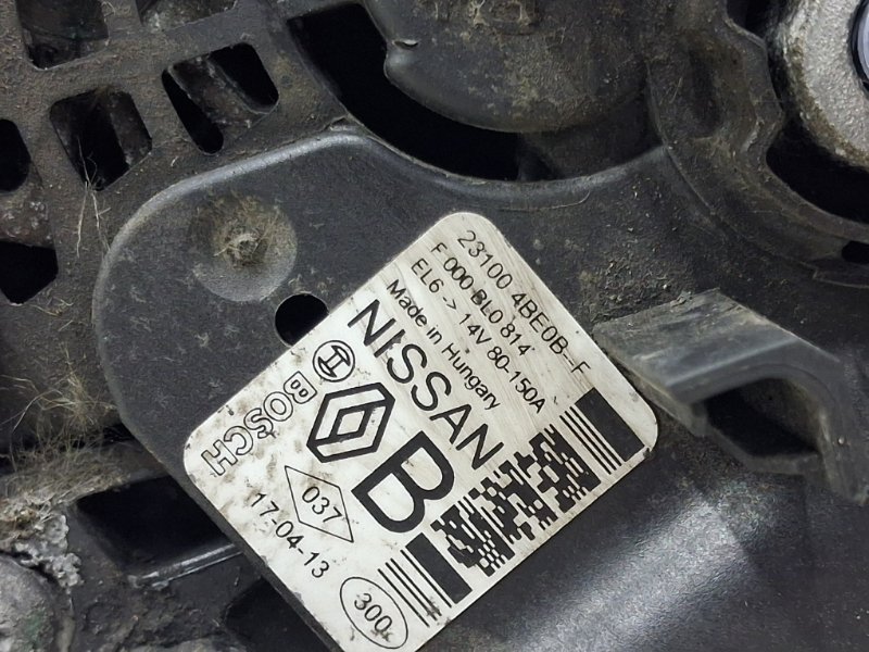 Генератор Qashqai 2013-2022 J11 1.2 Бензин HRA2DDT Генератор Qashqai 2013-2022 J11 1.2 Бензин HRA2DDT