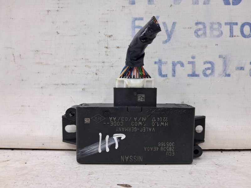 Запчасть блок управления парктрониками Nissan Qashqai 2013-2022 J11 1.2 Бензин HRA2DDT 285384EA0A Б/У Блок управления парктрониками Nissan Qashqai 2013-2022 J11 1.2 Бензин HRA2DDT 285384EA0A Б/У