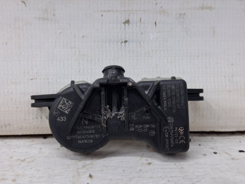 Запчасть датчик давления в шинах Nissan Qashqai 2013-2022 J11 1.2 Бензин HRA2DDT 407004CB0B Б/У Датчик давления в шинах Nissan Qashqai 2013-2022 J11 1.2 Бензин HRA2DDT 407004CB0B Б/У