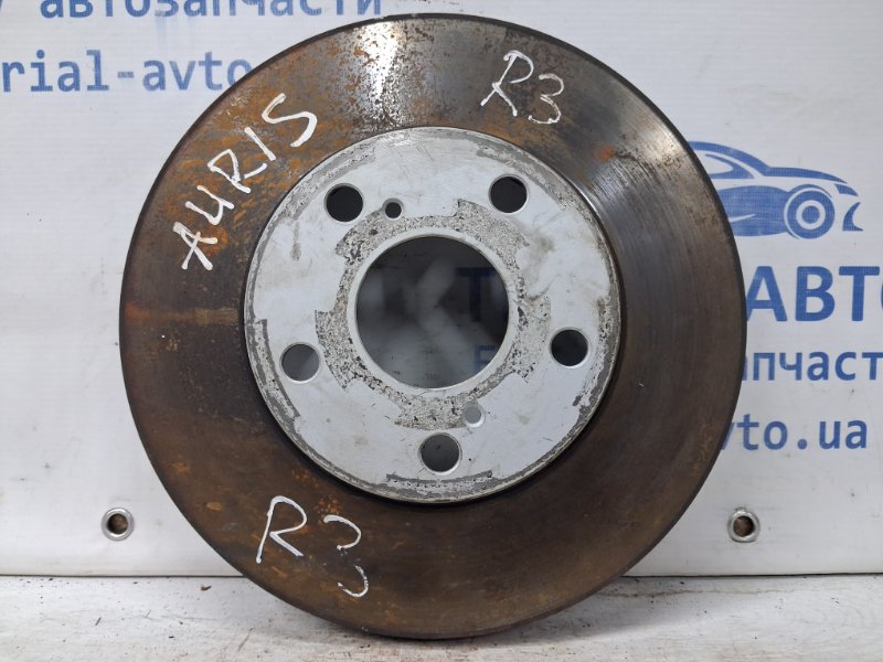 Диск тормозной передний Toyota Auris 2006-2012 E150 1.6 бензин 1ZRFAE 4351202180 Б/У