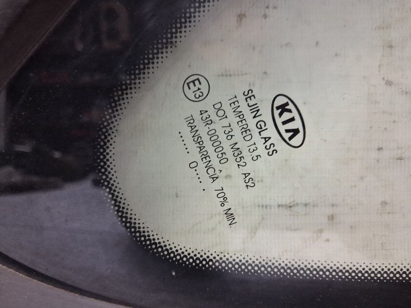 Стекло в кузов заднее левое Ceed 2006-2012 ED 1.6 diesel D4FB