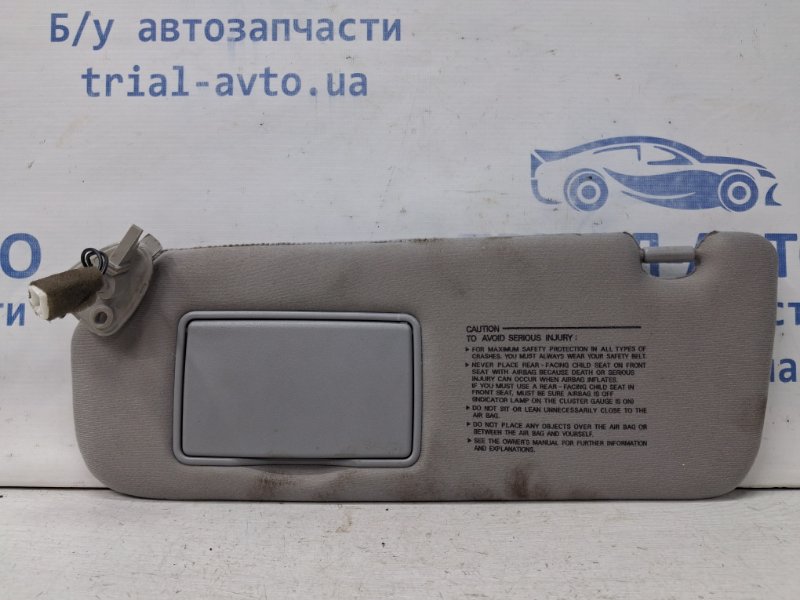 Запчасть козырек солнцезащитный левый Hyundai Sonata 2004-2010 NF 2.4 бензин G4KC 852013K621QD Б/У Козырек солнцезащитный левый Hyundai Sonata 2004-2010 NF 2.4 бензин G4KC 852013K621QD Б/У