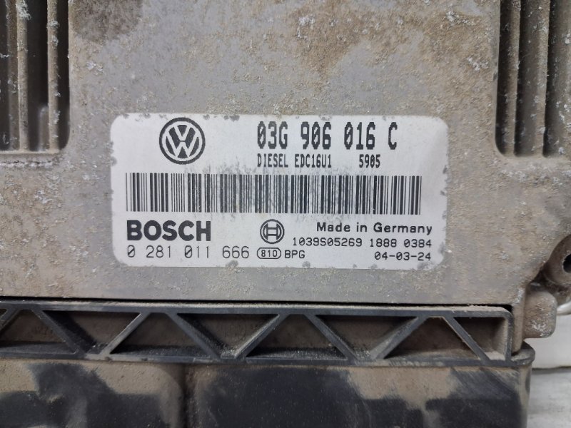 Блок управления двигателем Caddy 2003-2015 2k 1.9 diesel BJB