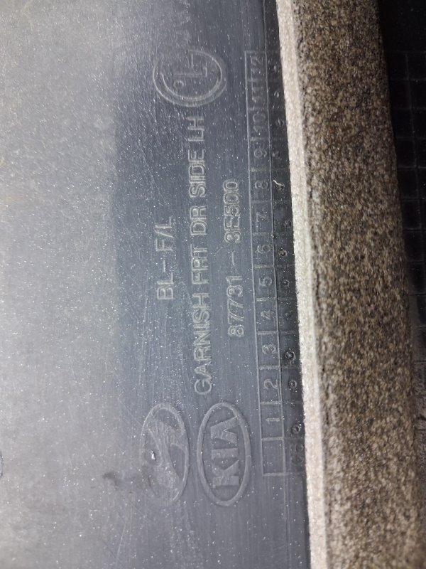 Накладка двери передняя левая Sorento 2002-2011 BL 2.5 diesel D4CB