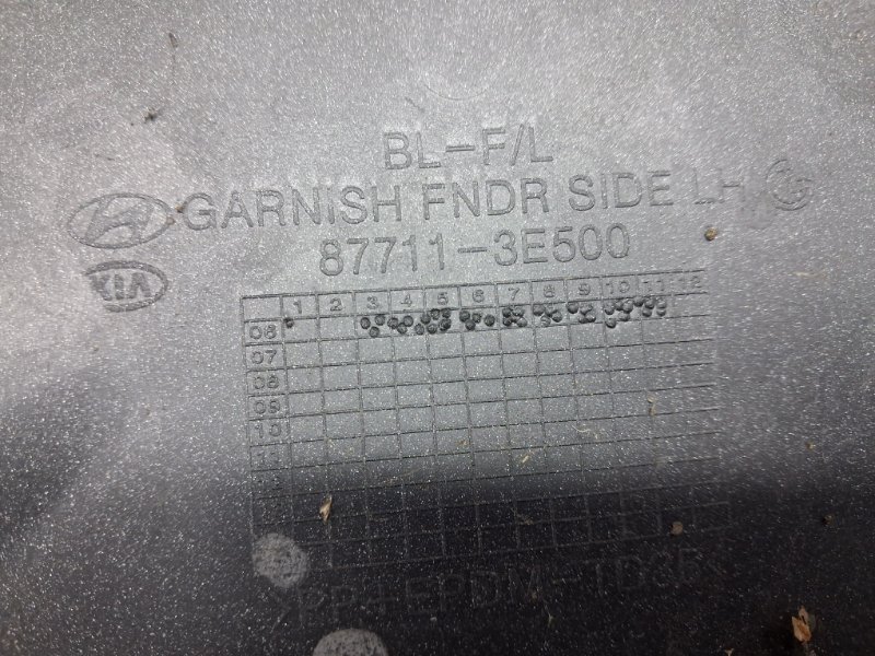 Накладка крыла передняя левая Sorento 2002-2011 BL 2.5 diesel D4CB