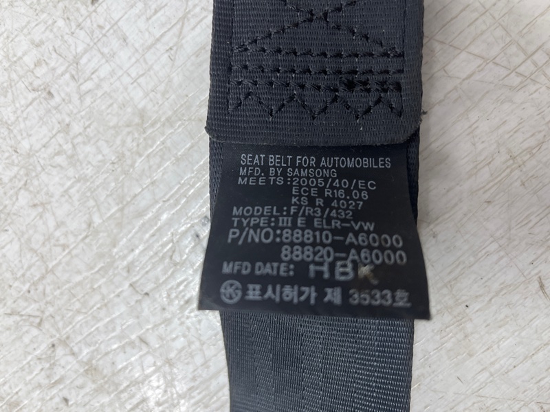 Ремень безопасности передний правый I30 2011-2017 GD 1.6 diesel D4FB