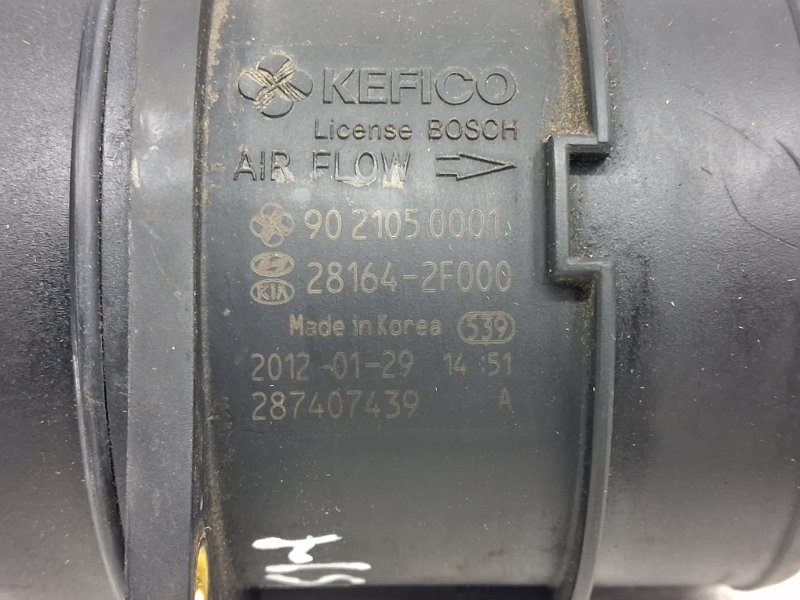 Датчик расхода воздуха Santa fe 2005-2012 CM 2.2 diesel D4HB