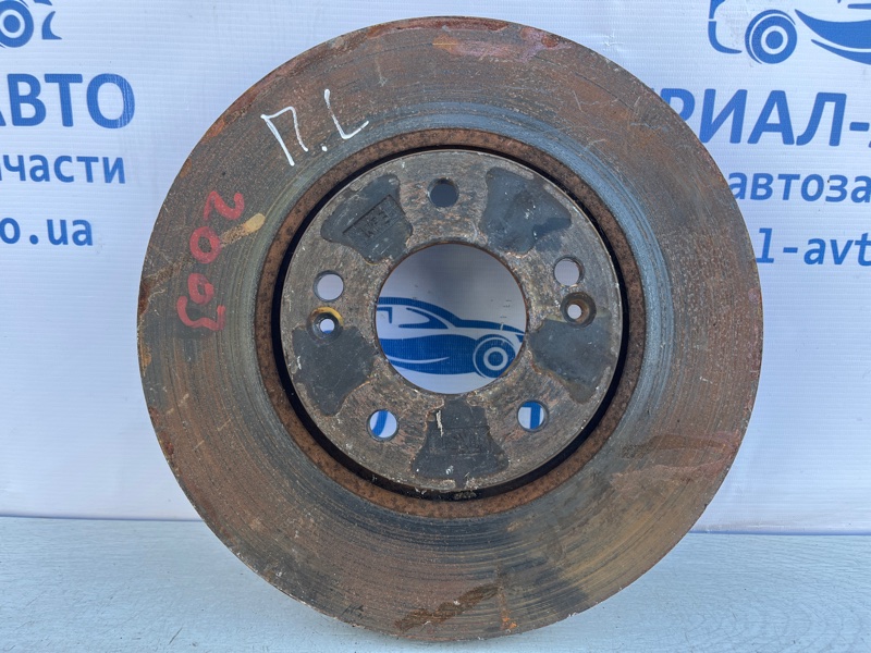 Запчасть диск тормозной передний Hyundai Sonata 2010-2016 YF 2.4 бензин G4KJ 517123Q000 Б/У Диск тормозной передний Hyundai Sonata 2010-2016 YF 2.4 бензин G4KJ 517123Q000 Б/У