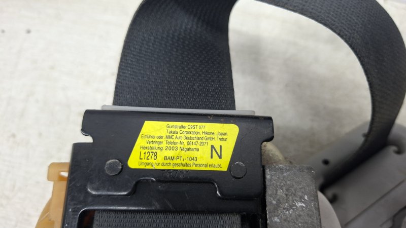 Ремень безопасности передний левый Lancer 2003-2009 9 1.6 Бензин 4G18 Ремень безопасности передний левый Lancer 2003-2009 9 1.6 Бензин 4G18