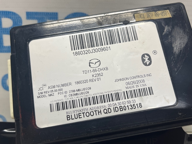 Блок управление bluetooth CX 9 2006-2015 TB 3.7 бензин MZI Блок управление bluetooth CX 9 2006-2015 TB 3.7 бензин MZI