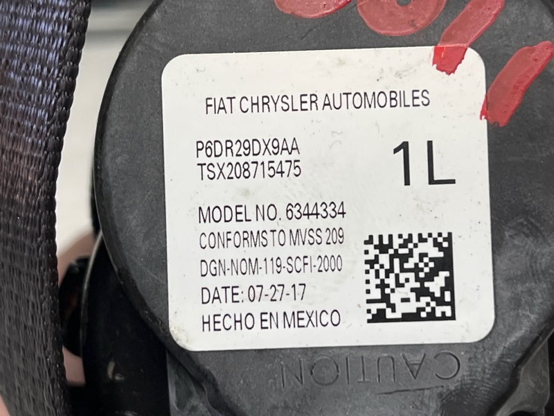 Ремень безопасности передний левый Cherokee 2013-2019 KL 3.2 бензин EHK