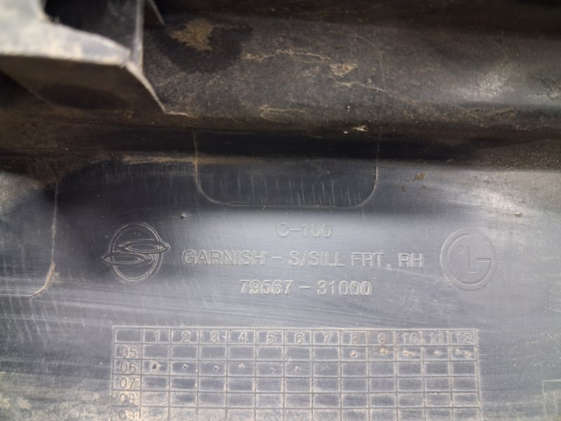 Накладка порога внешняя правая передняя Actyon 2005-2010 CJ 2.0 diesel D20DT
