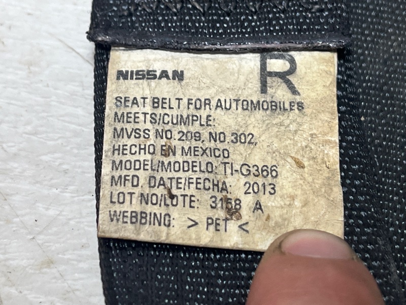 Ремень безопасности передний правый QX60 2013-2021 L50 3.5 бензин VQ35DE Ремень безопасности передний правый QX60 2013-2021 L50 3.5 бензин VQ35DE