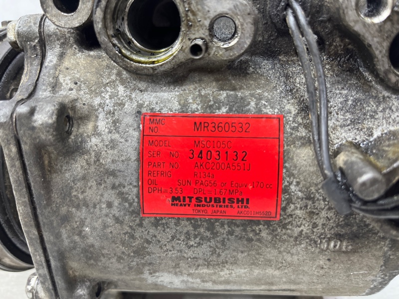 Компрессор кондиционера Pajero Sport 1996-2008 K9 2.5 Diesel 4D56 Компрессор кондиционера Pajero Sport 1996-2008 K9 2.5 Diesel 4D56