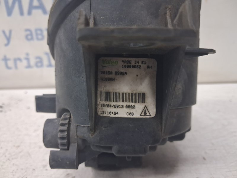 Фара противотуманная правая Qashqai 2006-2013 J10 1.6 diesel R9M