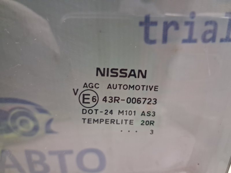Стекло двери заднее левое Qashqai 2006-2013 J10 1.6 diesel R9M