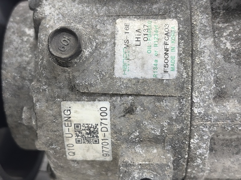 Компрессор кондиционера Tucson 2015-2021 TL 1.7 diesel D4FD Компрессор кондиционера Tucson 2015-2021 TL 1.7 diesel D4FD